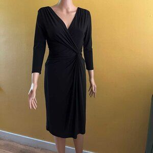 Lauren Ralph Lauren Little Black Rouched Cocktail Dress